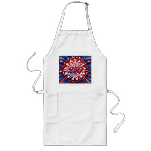 America’s 250th Birthday 1776-2026 RWB Fireworks Long Apron