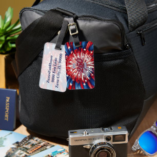 America’s 250th Birthday 1776-2026 RWB Fireworks Luggage Tag