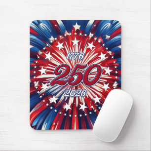 America’s 250th Birthday 1776-2026 RWB Fireworks Mouse Mat