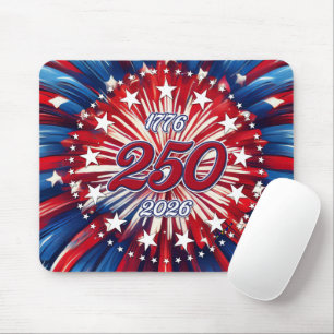 America’s 250th Birthday 1776-2026 RWB Fireworks Mouse Mat