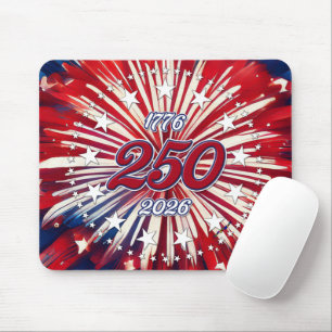 America’s 250th Birthday 1776-2026 RWB Fireworks Mouse Mat