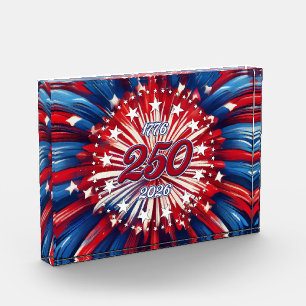 America’s 250th Birthday 1776-2026 RWB Fireworks Photo Block