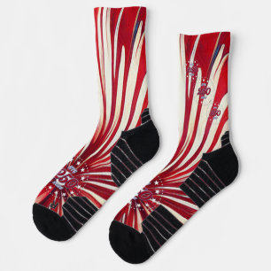 America’s 250th Birthday 1776-2026 RWB Fireworks Socks