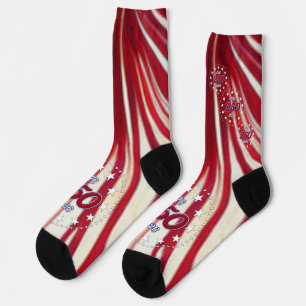 America’s 250th Birthday 1776-2026 RWB Fireworks Socks