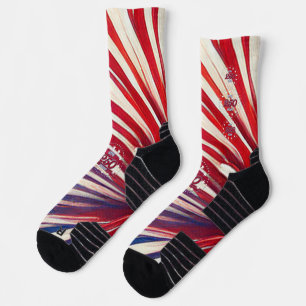 America’s 250th Birthday 1776-2026 RWB Fireworks Socks