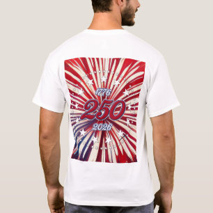 America’s 250th Birthday 1776-2026 RWB Fireworks T-Shirt