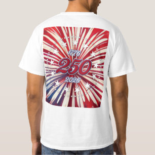 America’s 250th Birthday 1776-2026 RWB Fireworks T-Shirt