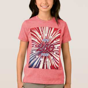America’s 250th Birthday 1776-2026 RWB Fireworks Tri-Blend Shirt