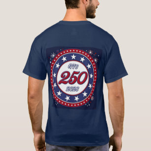 America’s 250th Birthday Graphic Fireworks Pop RWB T-Shirt