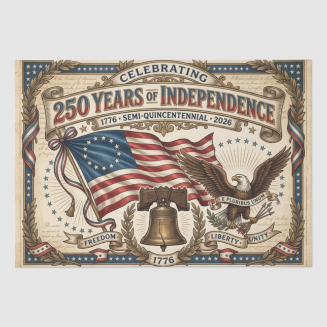 America’s 250th Birthday Tissue Paper (Front)
