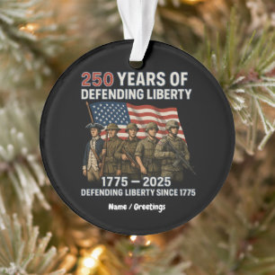 America’s 250th Birthday US Flag Military Parade Ornament