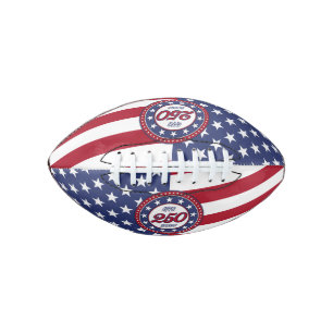 America’s 250th Birthday With USA Flag American Football