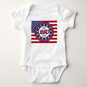 America’s 250th Birthday With USA Flag Baby Bodysuit