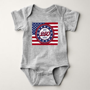 America’s 250th Birthday With USA Flag Baby Bodysuit