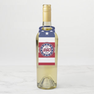 America’s 250th Birthday With USA Flag Bottle Tag