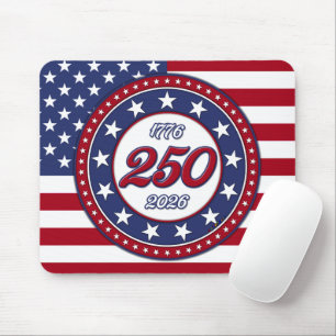 America’s 250th Birthday With USA Flag Mouse Mat