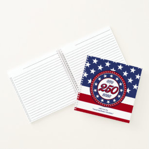 America’s 250th Birthday With USA Flag Notebook