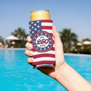 America’s 250th Birthday With USA Flag Seltzer Can Cooler