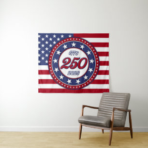 America’s 250th Birthday With USA Flag Tapestry