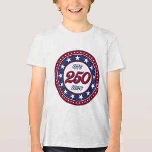 America’s 250th Birthday With USA Flag Tri-Blend Shirt