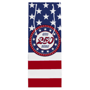 America’s 250th Birthday With USA Flag Wine Gift Bag
