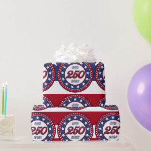 America’s 250th Birthday With USA Flag Wrapping Paper