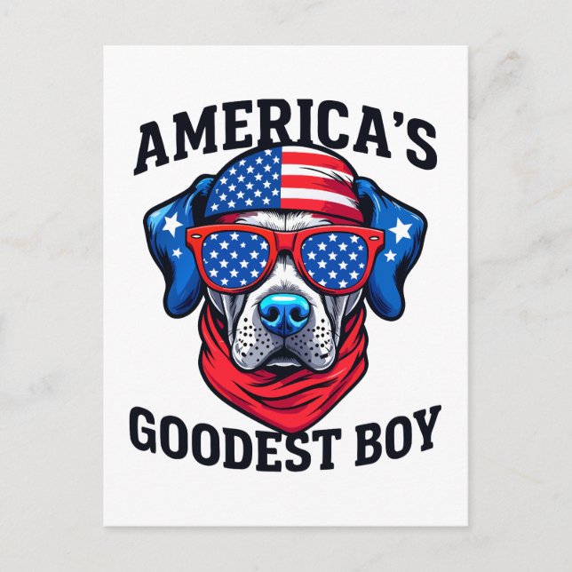 America’s Goodest Boy Dog Postcard (Front)