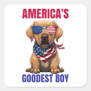 America’s Goodest Labrador Square Sticker