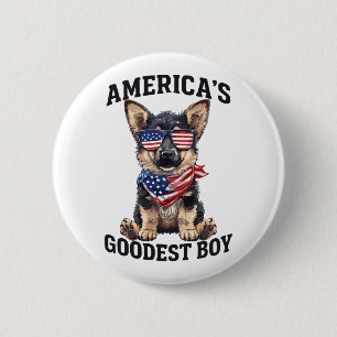 America’s Goodest Shepherd 6 Cm Round Badge