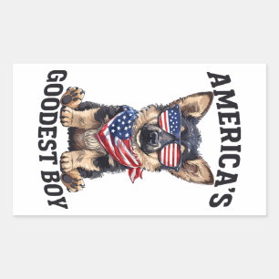 America’s Goodest Shepherd Rectangular Sticker