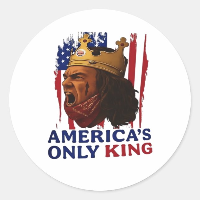 America’s Only King Classic Round Sticker (Front)