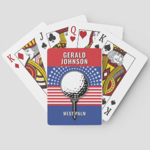 America’s Patriotic Golf Design Playing Cards