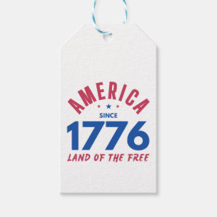 AMERICA SINCE 1776 LAND OF THE FREE GIFT TAGS