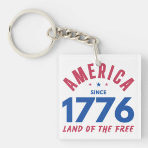 AMERICA SINCE 1776 LAND OF THE FREE KEY RING