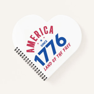 AMERICA SINCE 1776 LAND OF THE FREE NOTEBOOK