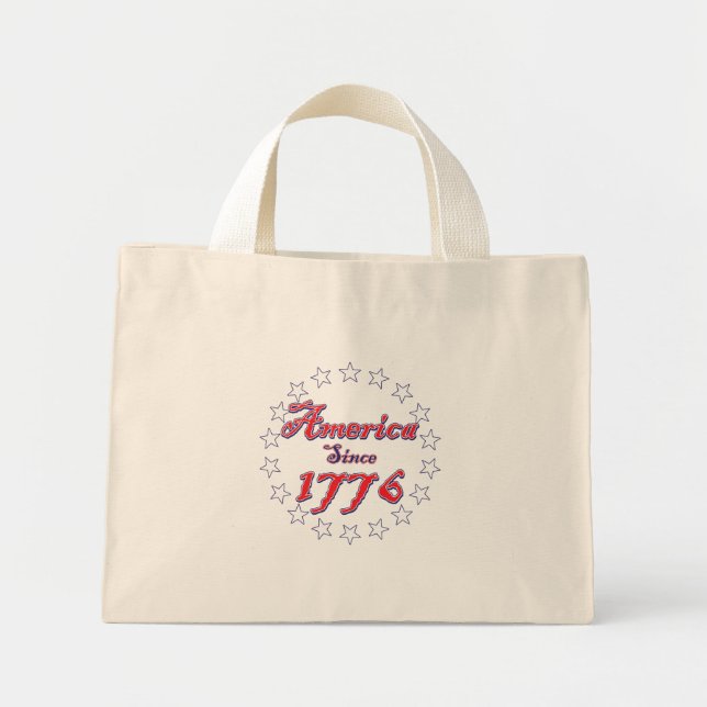America-since 1776 mini tote bag (Front)