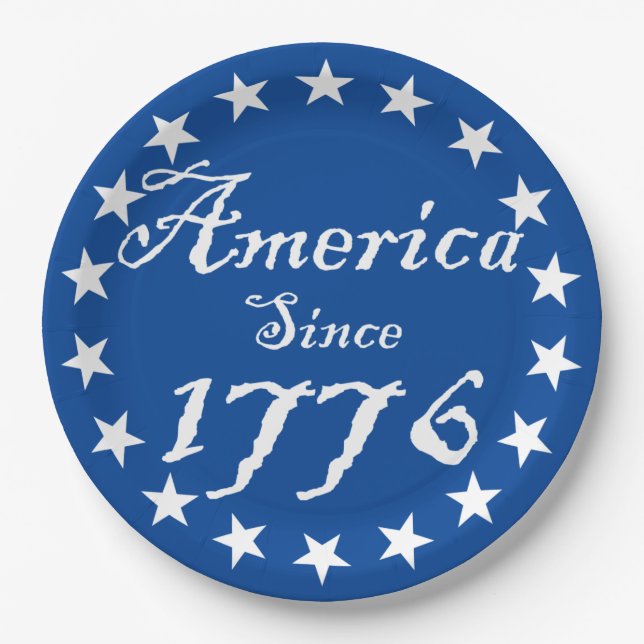 America Since 1776 Paper Plate (Front)