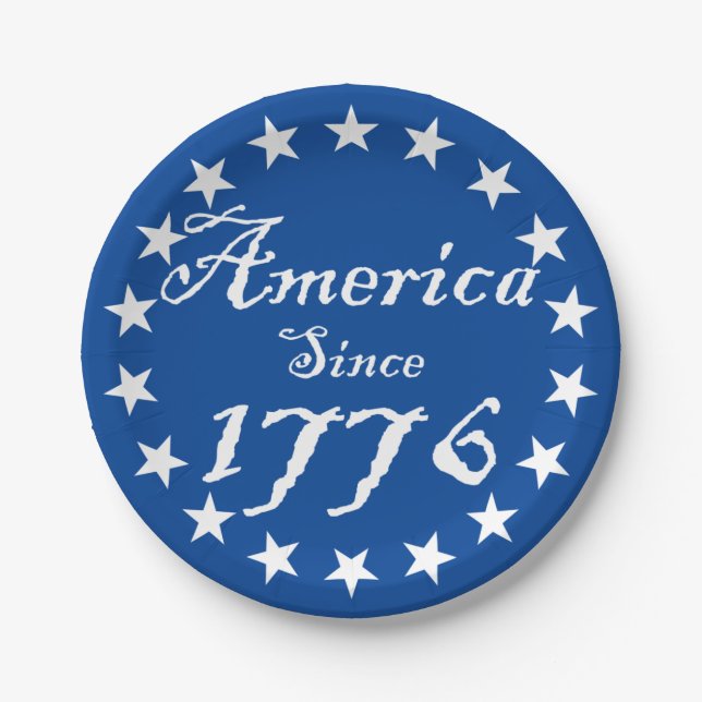 America Since 1776 Paper Plate (Front)