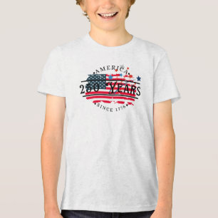 America Since 1776 with American Flag/Stars Tri-Blend Shirt