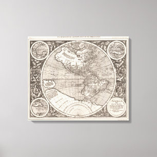 America sive India Novam, 1609 Canvas Print