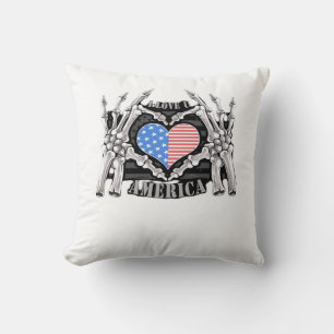 America Skeleton Hands Cushion