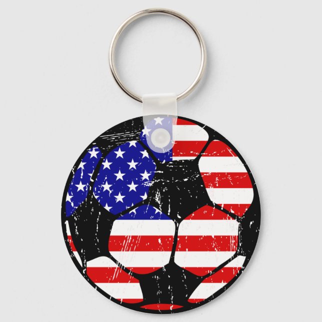America Soccer Ball Keychain (Front)