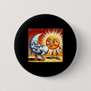 America Solar Eclipse 2024 4.08.24 The Sun Got Moo 6 Cm Round Badge