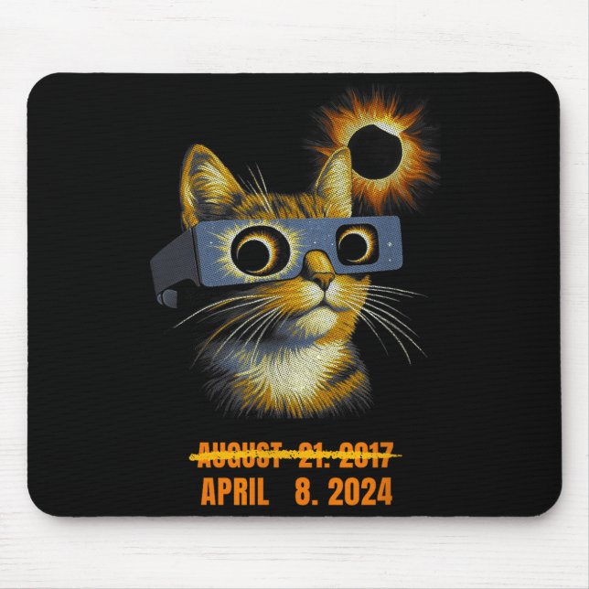 America Solar Eclipse Tee Twice In Lifetime Funny  Mouse Mat (Front)