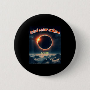 America solar eclipse texas 4.8.24 total solarAmer 6 Cm Round Badge