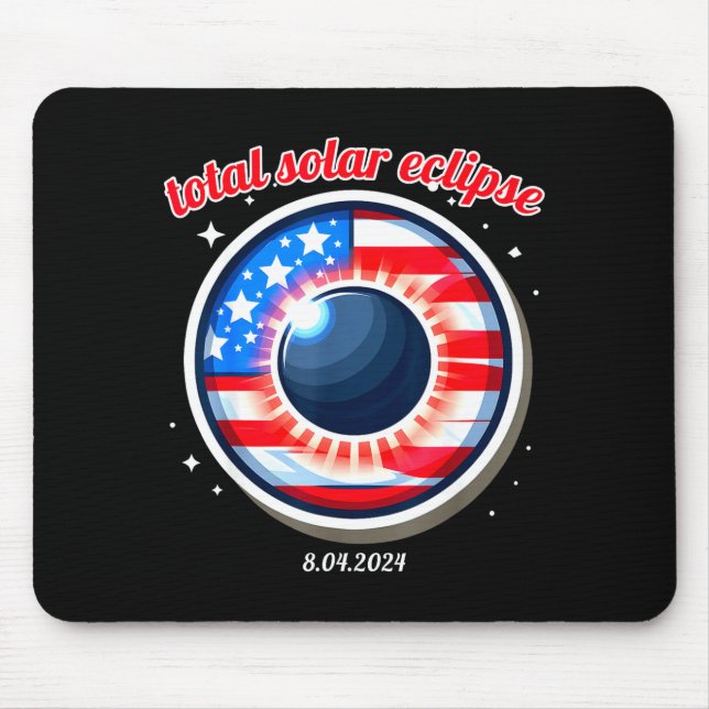 America solar eclipse texas 4.8.24 total solarAmer Mouse Mat (Front)