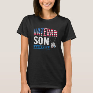 America Son American Flag Veterans Day Patriotic M T-Shirt