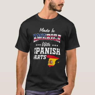 America Spanish Parts Spain Map Usa Flag Ancestry T-Shirt