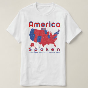 America Speaks Red White Blue Donald Trump T-Shirt