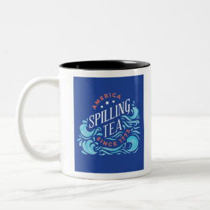 America Spilling Tea Since 1773 Two-Tone Coffee Mug